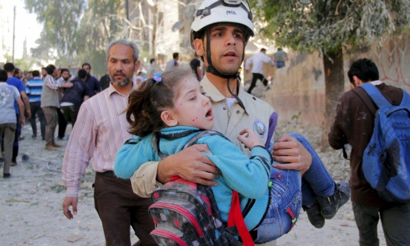 Syrian children killed in government barrel-bomb attack